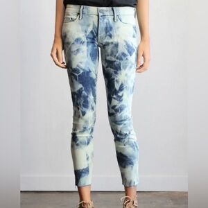 Mother Looker Ankle Fray Dog Gone It Acid Wash Denim Jeans Size 25